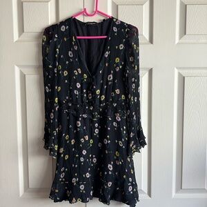 •The Kooples Floral Black Dress